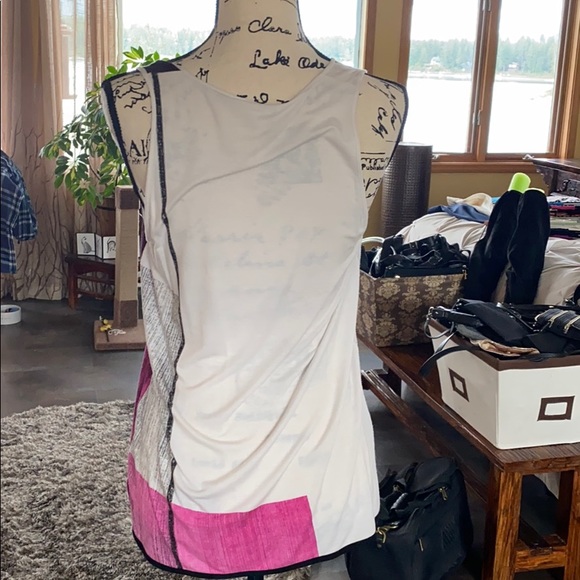 Helmut Lang Pink and White Tank Top - Picture 2 of 4